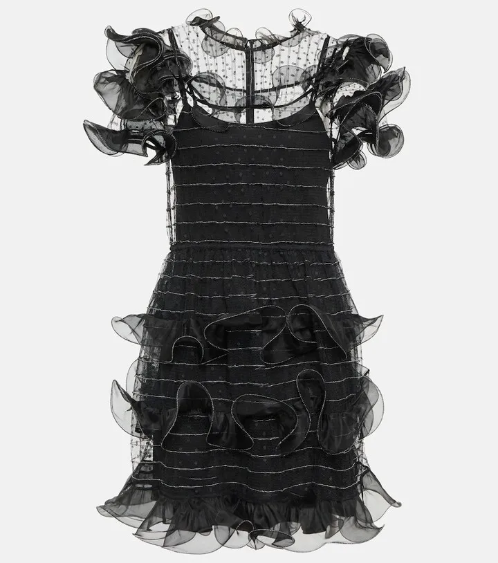 Point d'esprit tulle minidress