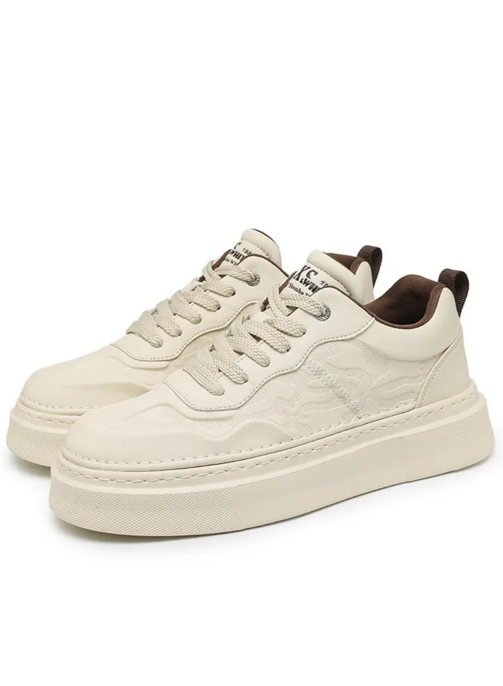 British casual German training board shoes for men with thick soles and elevated leather upper for versatile sports shoes