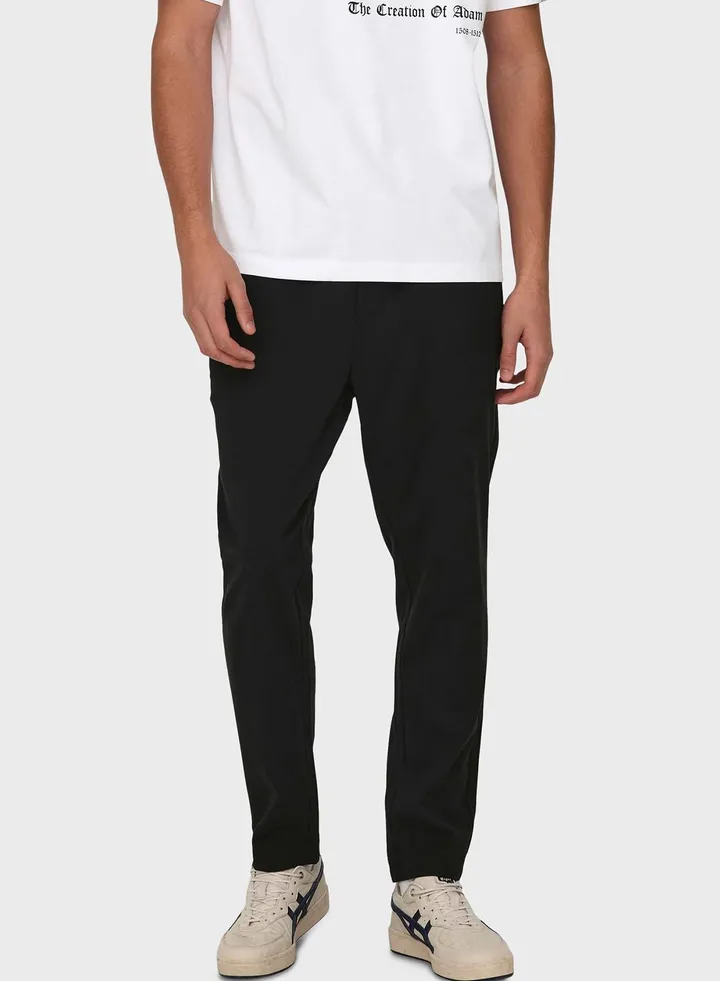 Drawstring Cuffed Sweatpants