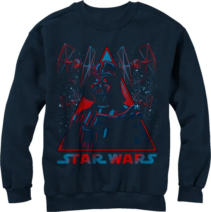 Men's Star Wars Vader TIE Fighter Sweatshirt - Navy Blue - Small