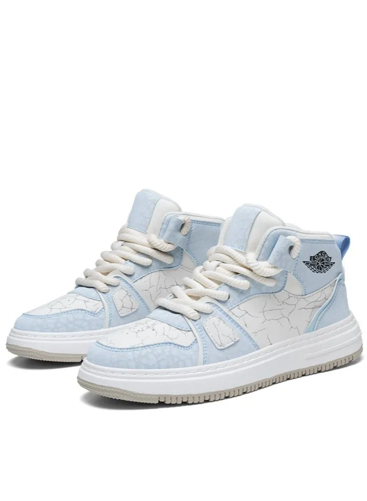 High top board shoes, men's small white trendy shoes, new thick soled high rise sports shoes, versatile sports and leisure shoes