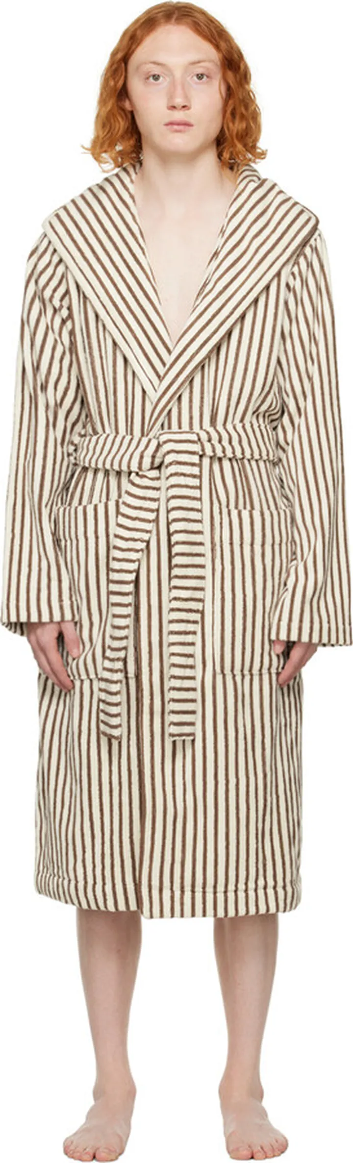 Tekla Brown Oversized Hooded Bathrobe