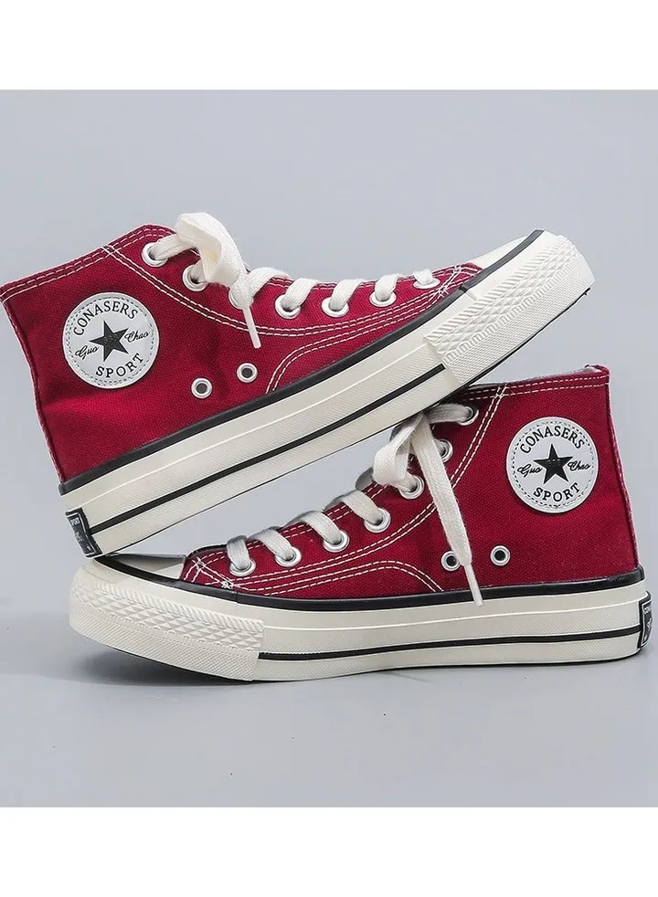 Classic High Top Sneaker Wine Red