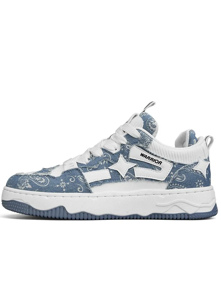 Vintage Trend Washed Denim Casual High Top Shoes