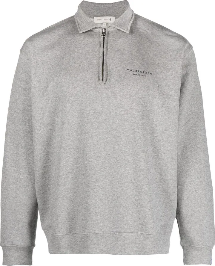 Logo-Print Zipped Polo Shirt