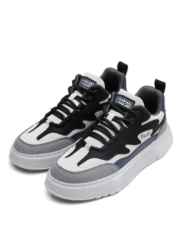 Versatile sports shoes, fashionable casual retro leather upper shoes, thick soles, and trendy shoes