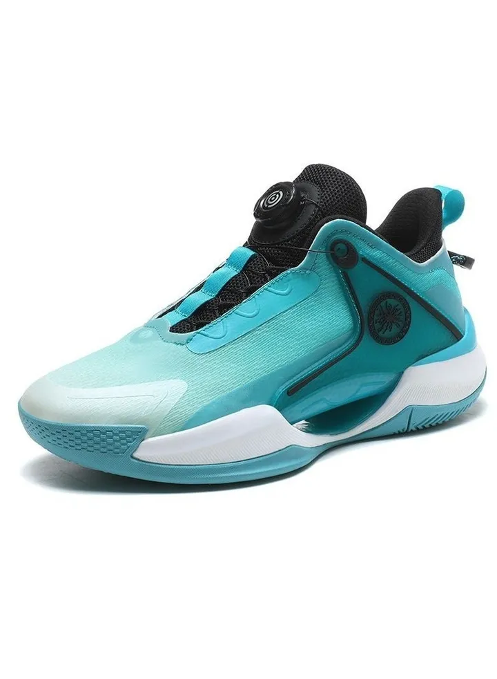 Hollow Out Shock Absorption Rotating Button Free Tie Up Sneakers