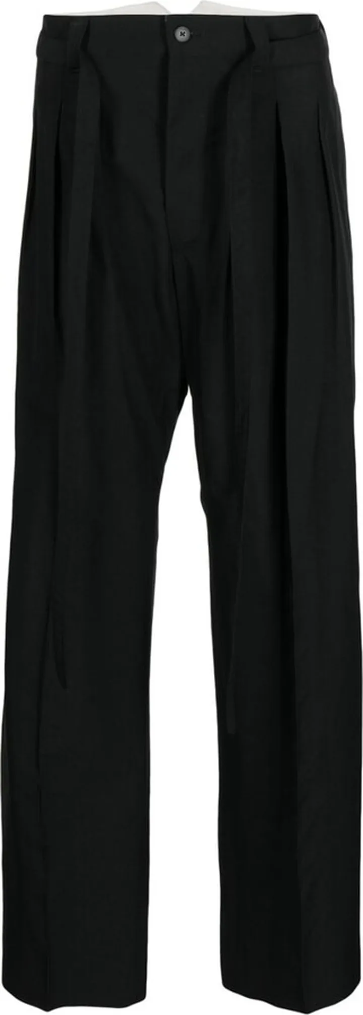 Pleated Straight-Leg Trousers