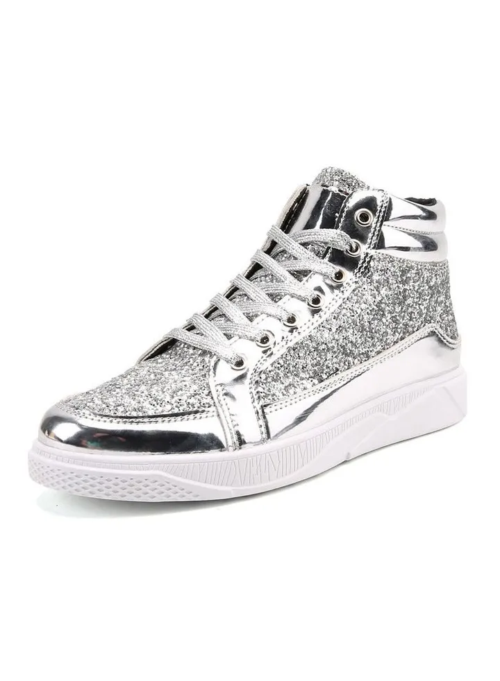 Leather Boots Shiny And Personalized Martin Boots Men's Casual High Top Leather Shoes
