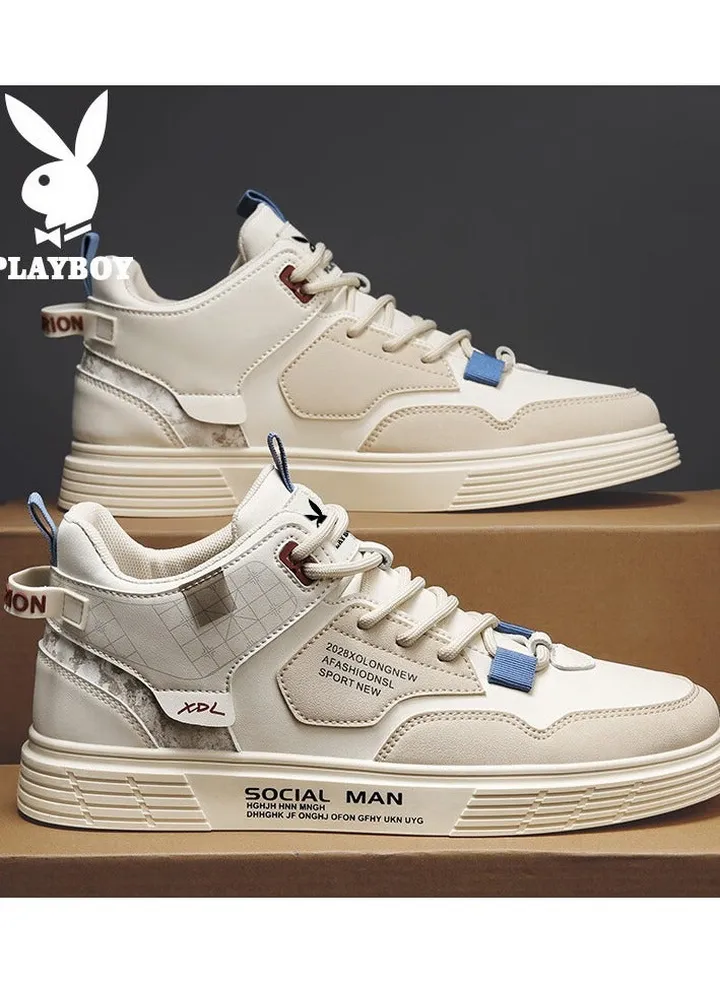 New Men's Fashion Trend Versatile High Top Board Shoes