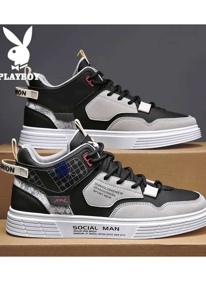 New Mens Fashion Trend Versatile High Top Board Shoes
