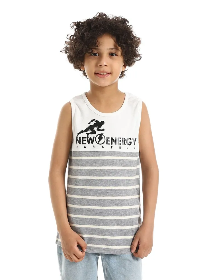 Boys Stripped Sportive Tank Top
