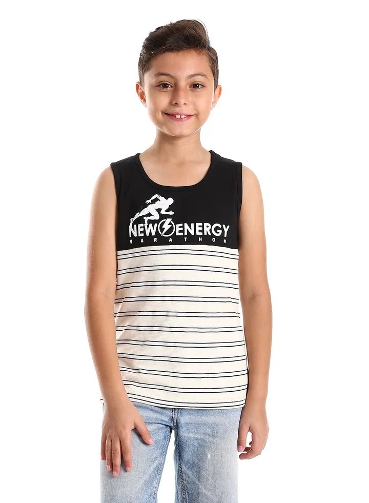 Boys Stripped Sportive Tank Top
