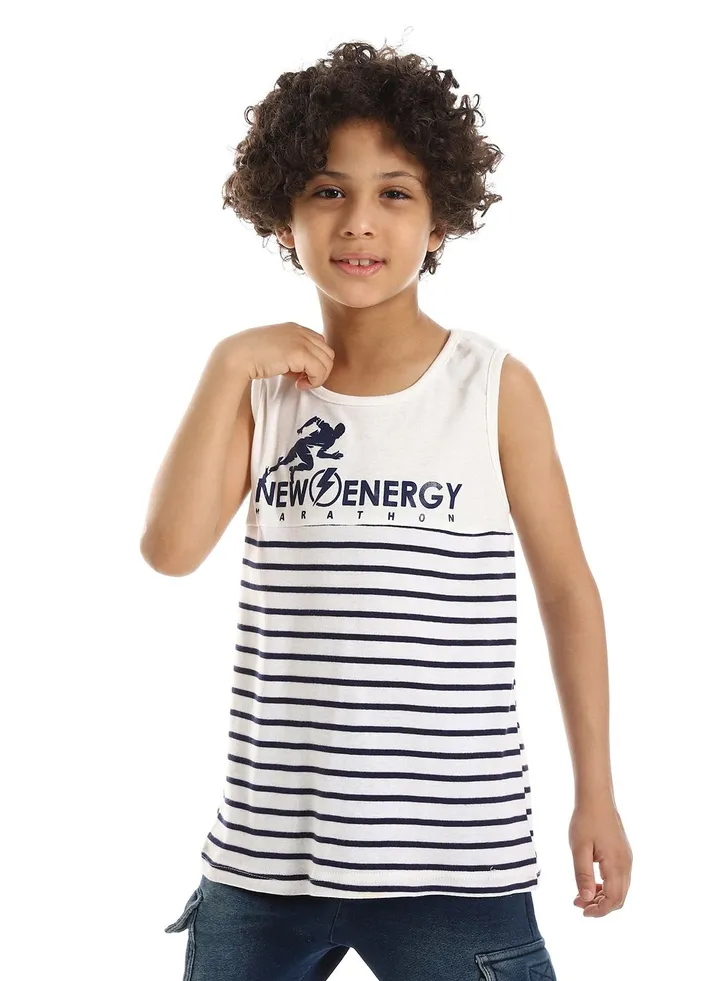 Boys Stripped Sportive Tank Top