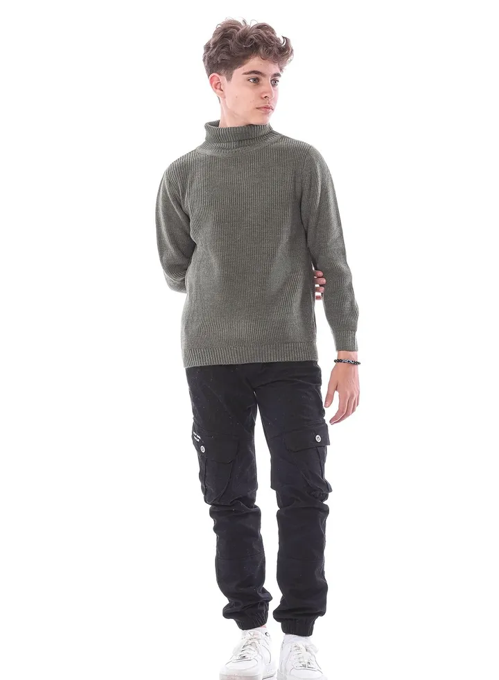 Oily High Collar pullover For Boys