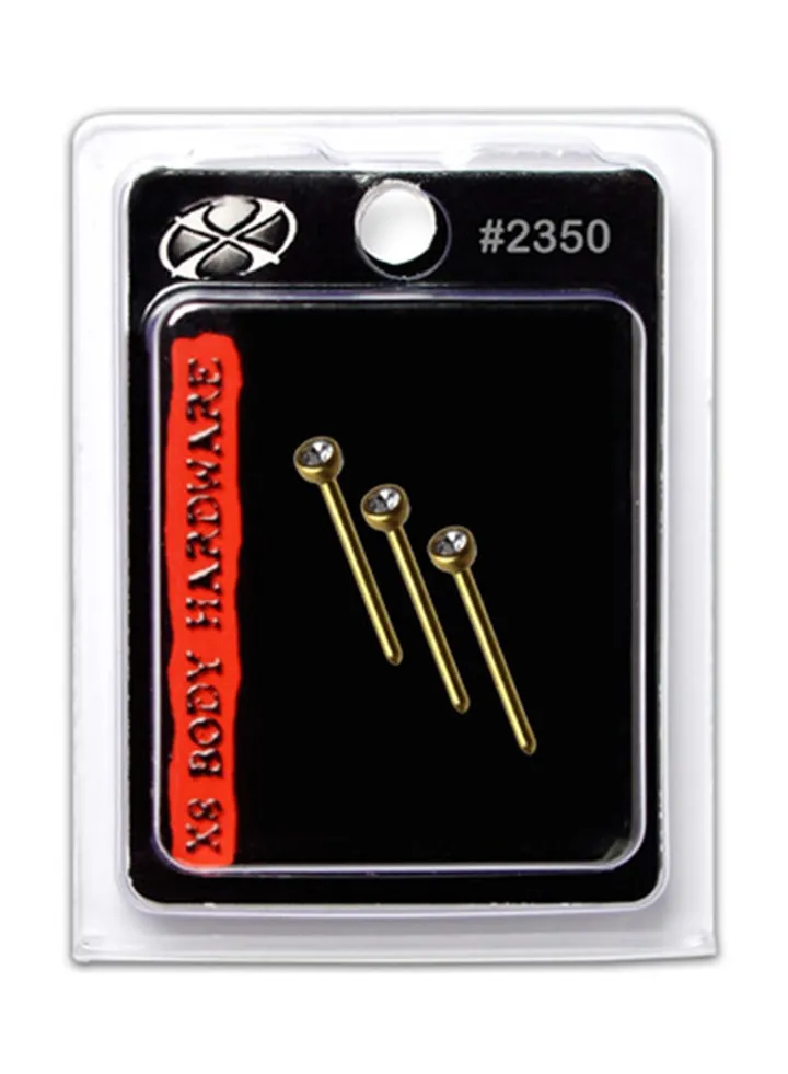 Gold Plated Crystal Nose Pin