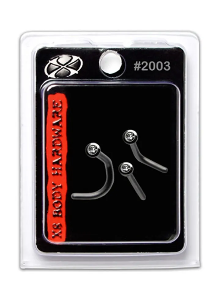 316L Stainless Steel Crystal Nose Pin