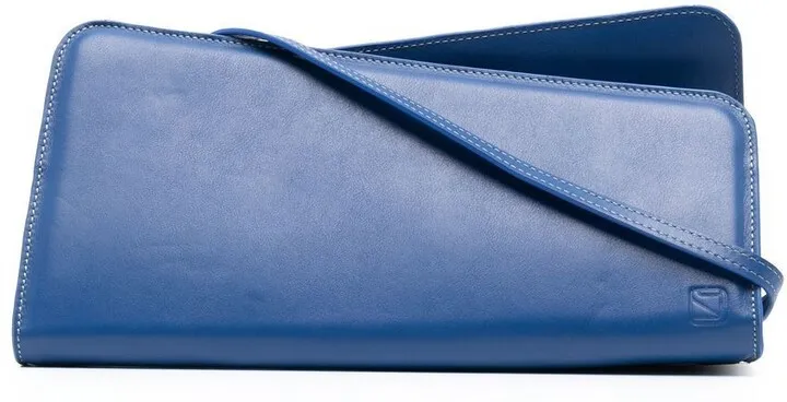 Pyramid-Style Leather Shoulder Bag