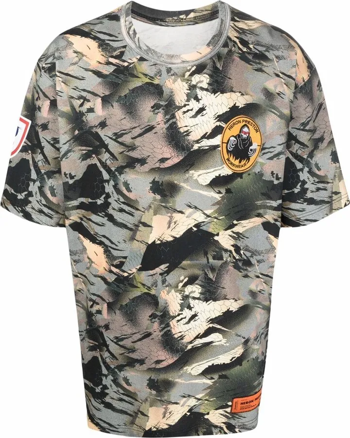 camouflage-print cotton T-shirt