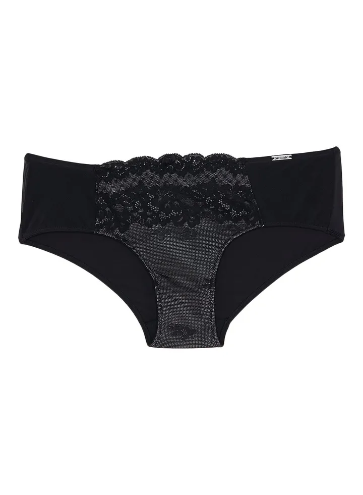 Low Rise Lace Hipster Panty Black