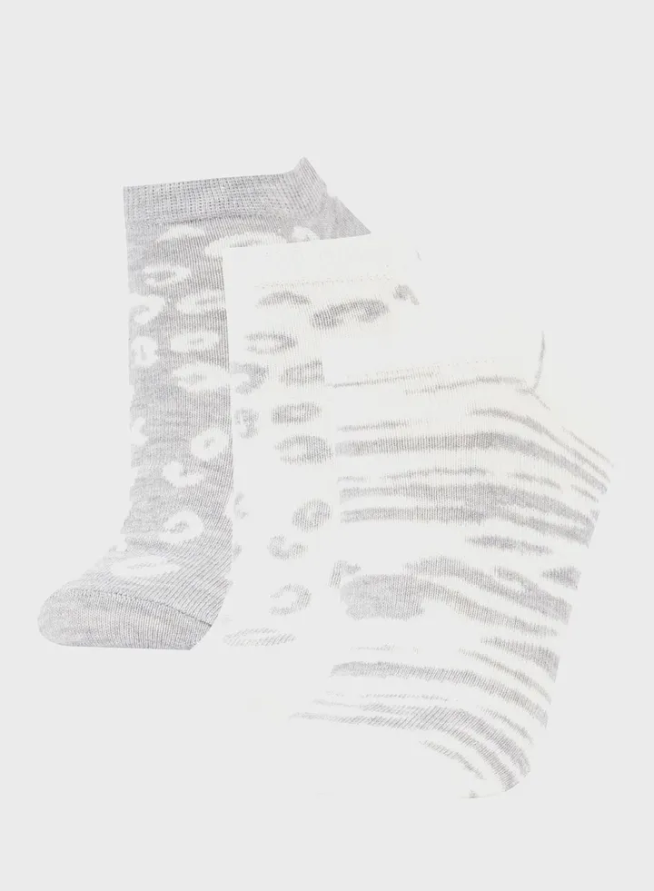 Women 3 Pack Cotton Booties Socks