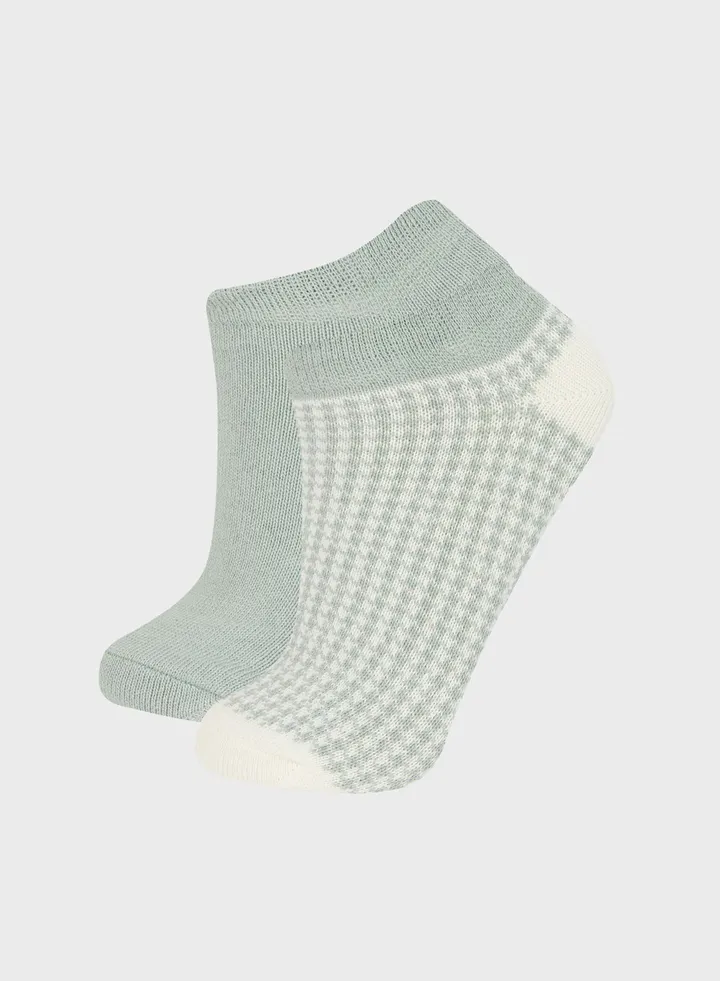 Woman 2-Pack High Cut Cotton Socks