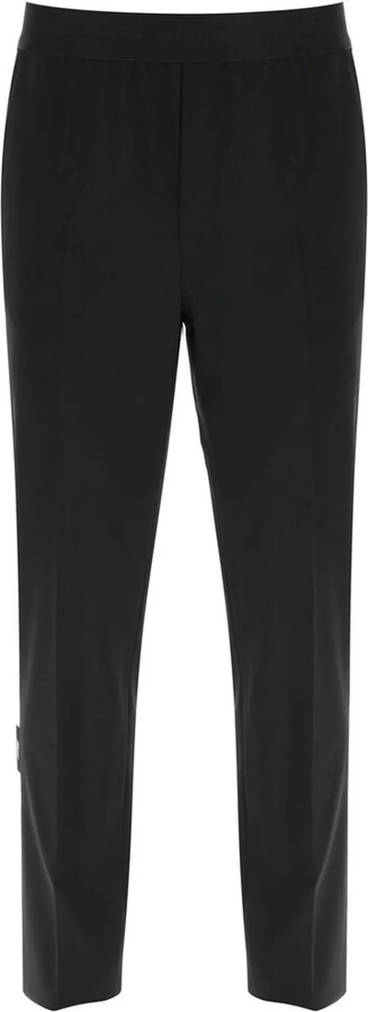 MSGM Logo-Waistband Tapered-Leg Stretched Trousers