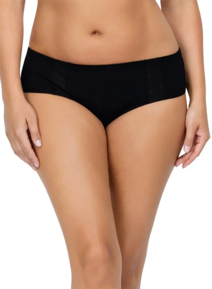 Lace Trim Hipster Briefs Black