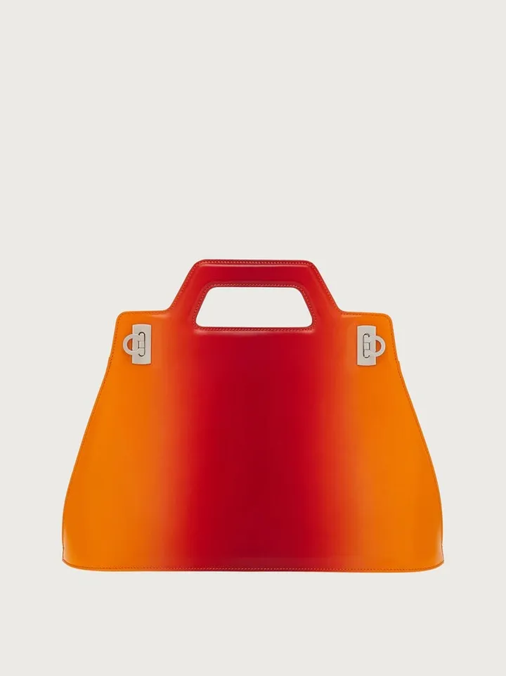 Ferragamo Women Wanda top handle with airbrushing Orange
