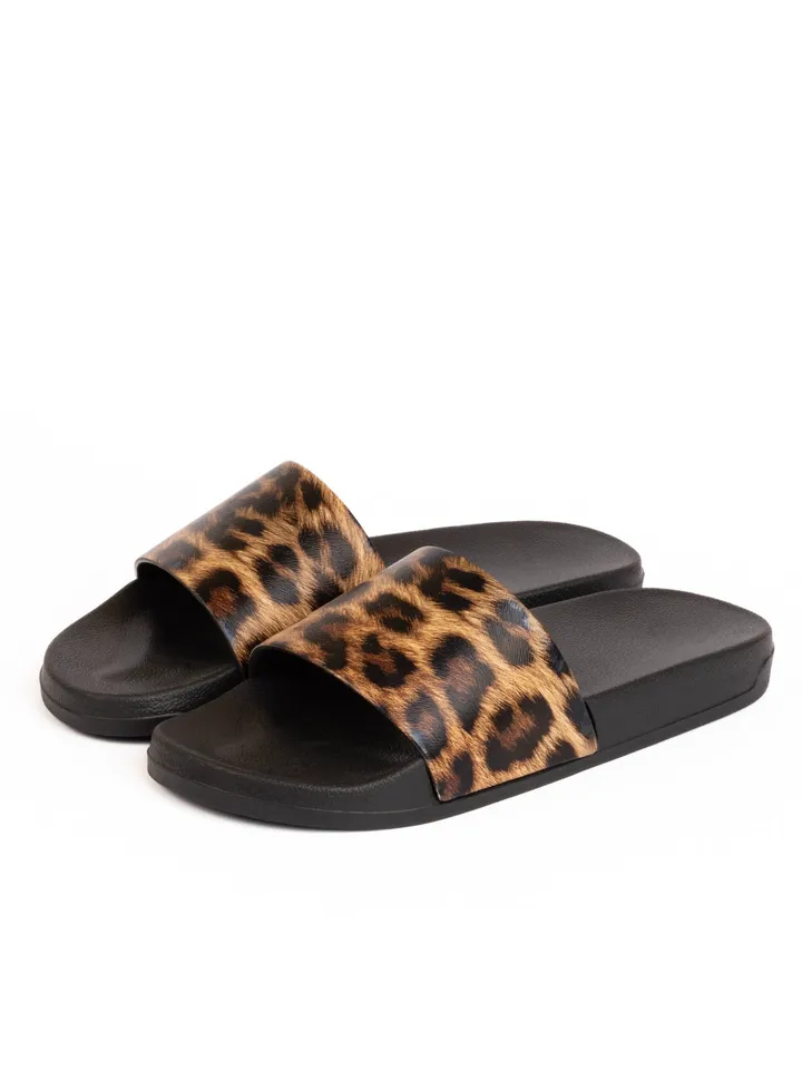 Tiger slide slipper for women