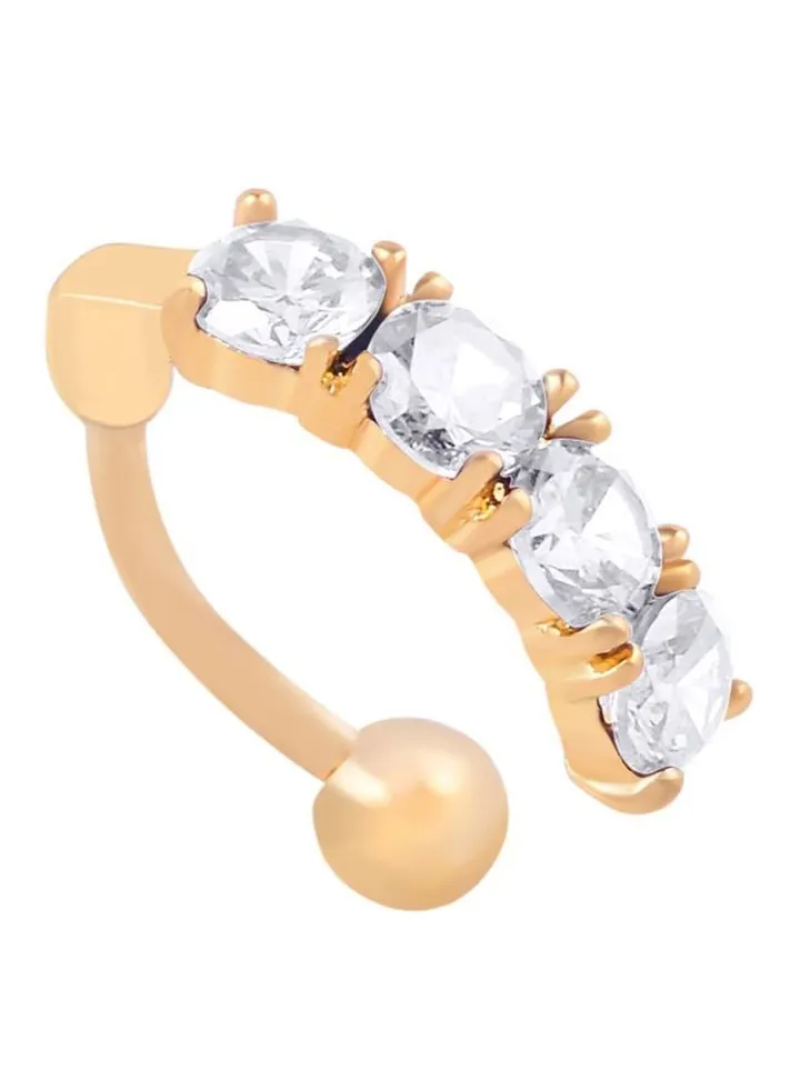 Zircon Studded Belly Ring