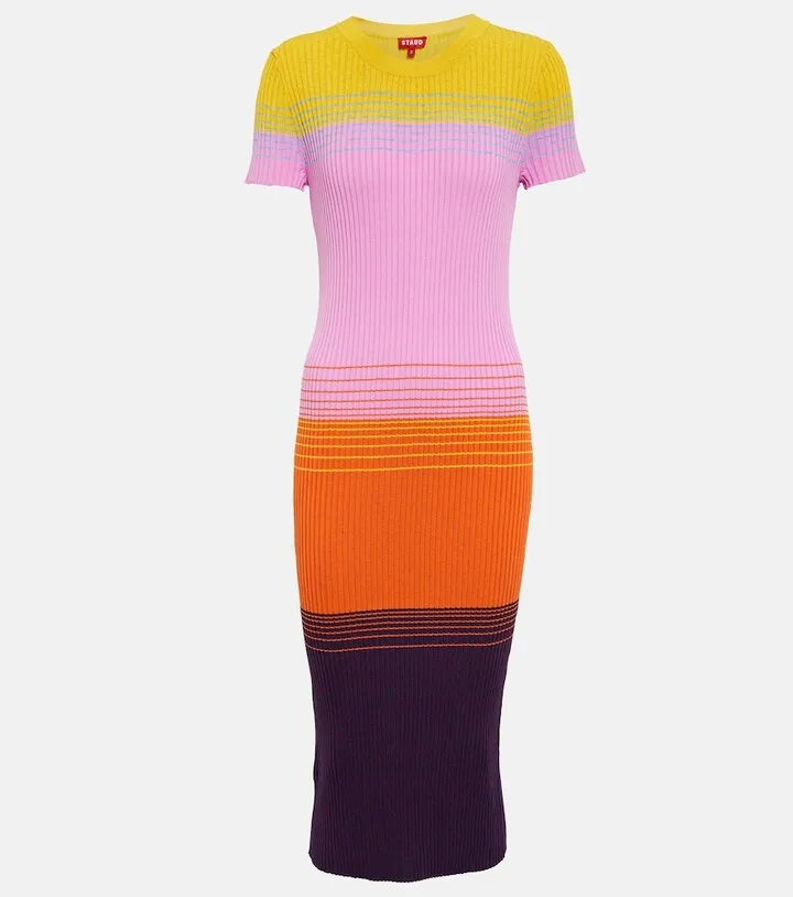 Colleen striped midi dress