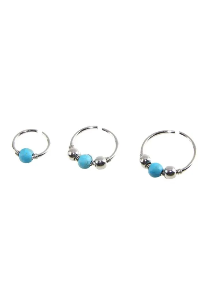 Pack Of 3 Stainless Steel Nose Ring