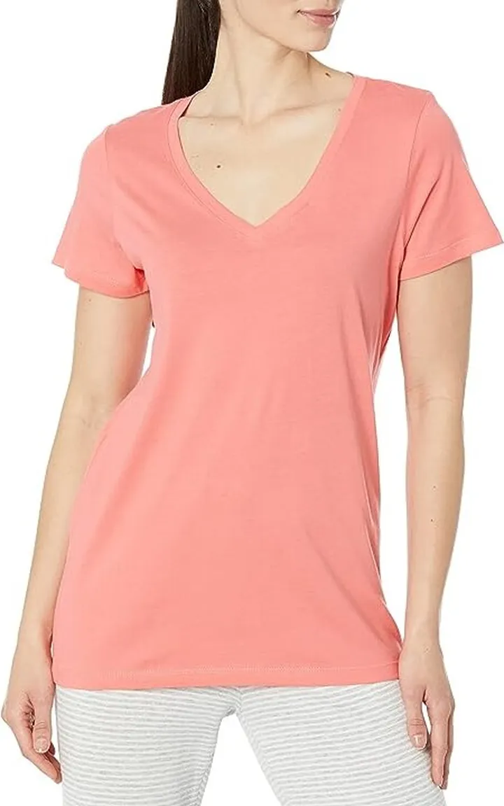 HUE Short Sleeve V-Neck Sleep Tee (Sugar Coral) Women's Pajama