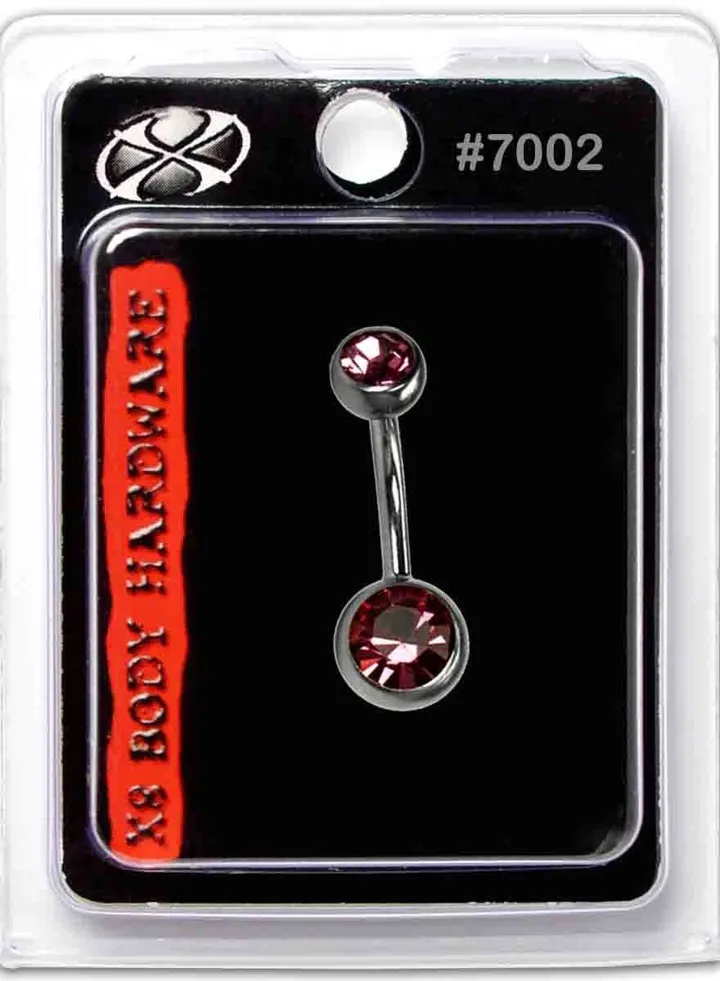 Surgical Stainless Steel 316L Jewel Rose Navel Made in USA