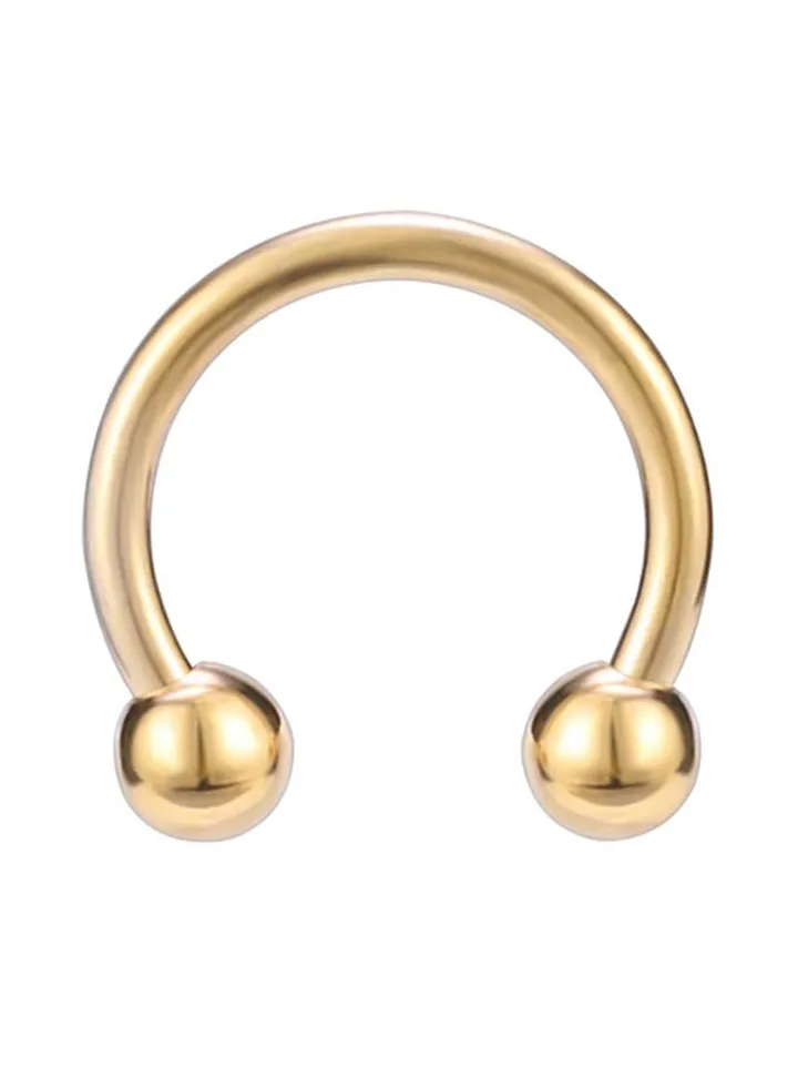 Stainless Steel Horseshoe Captive Bead Nose Ring