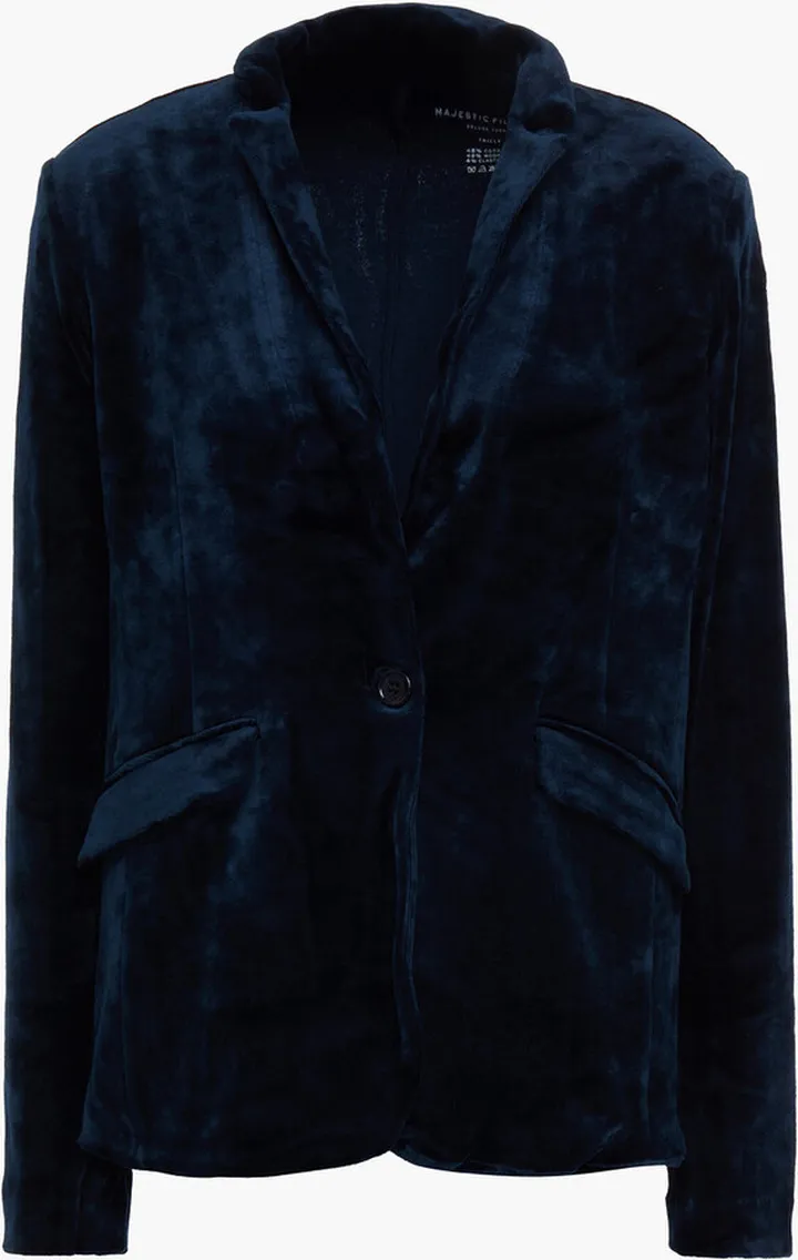 Stretch cotton and modal-blend chenille blazer