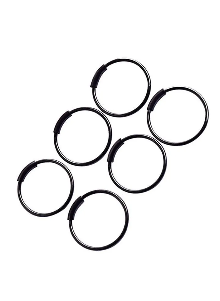 6-Piece Stainless Steel Nose Ring