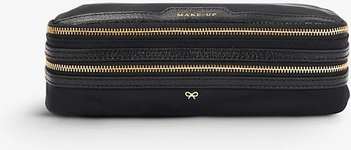 Womens Black Make-Up Nylon Pouch