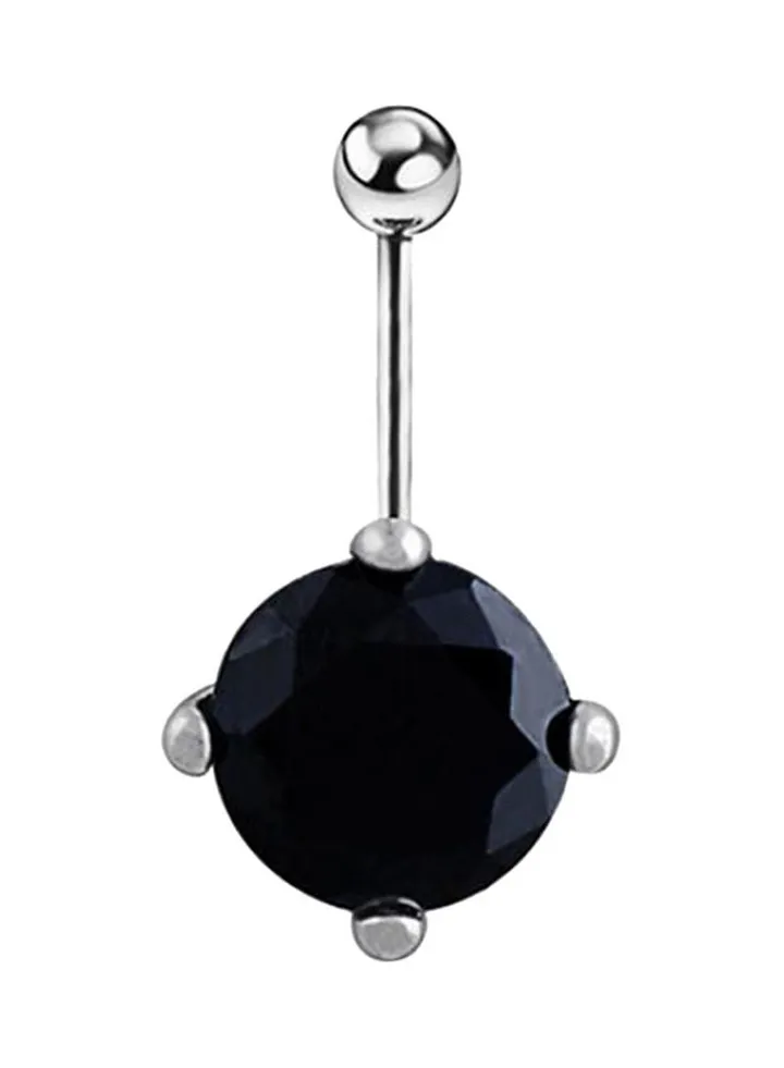 Round Turquoise Silver Plated Belly Ring