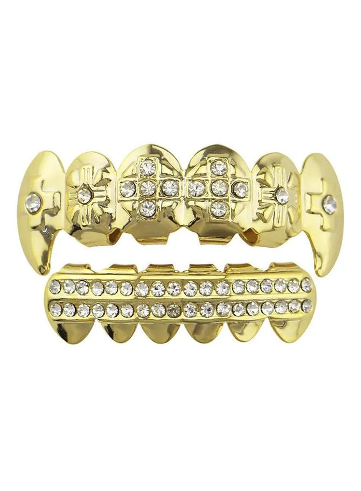 Diamond Studded Fang Teeth Grillz