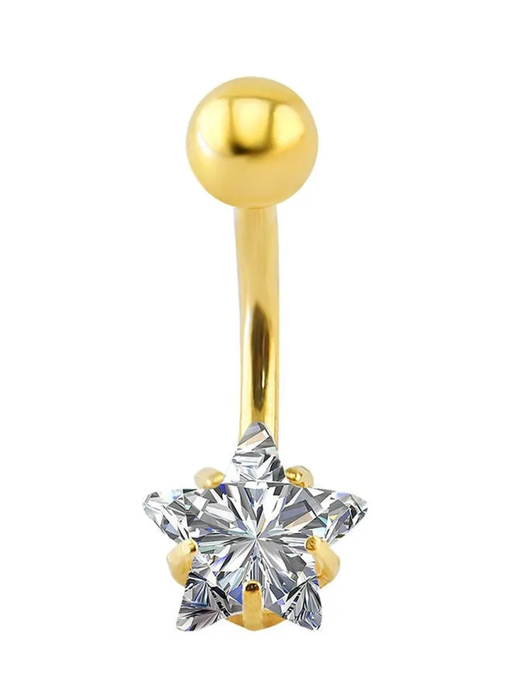 Stainless Steel Star Shaped Belly Ring