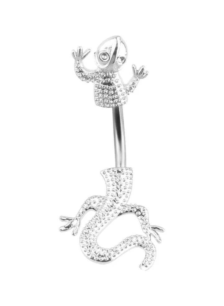 316l Surgical Steel Lizard Dangle Navel Ring