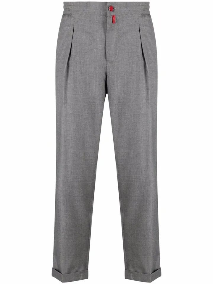Mid-Rise Straight-Leg Trousers