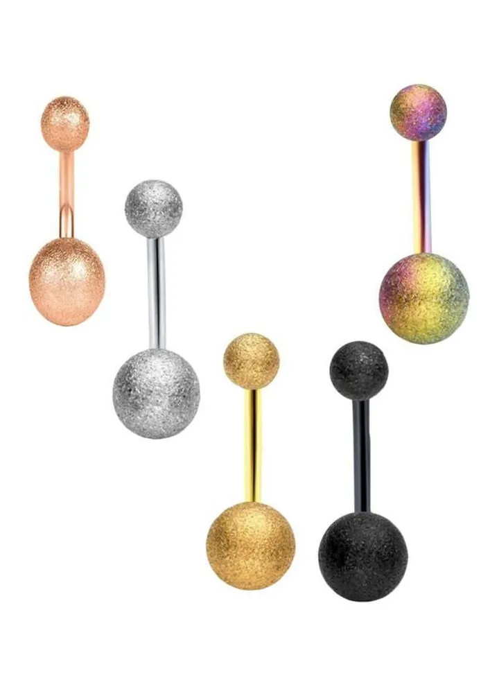 5-Piece Stainless Steel Belly Button Rings