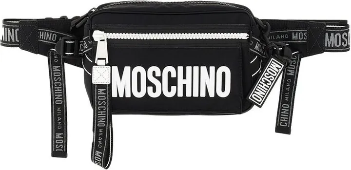 Moschino Logo Printed Taped Belt Bag