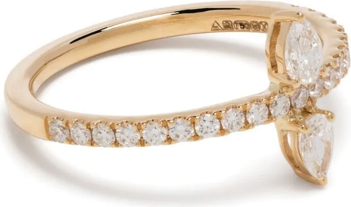 18kt yellow gold Duo Héra diamond ring