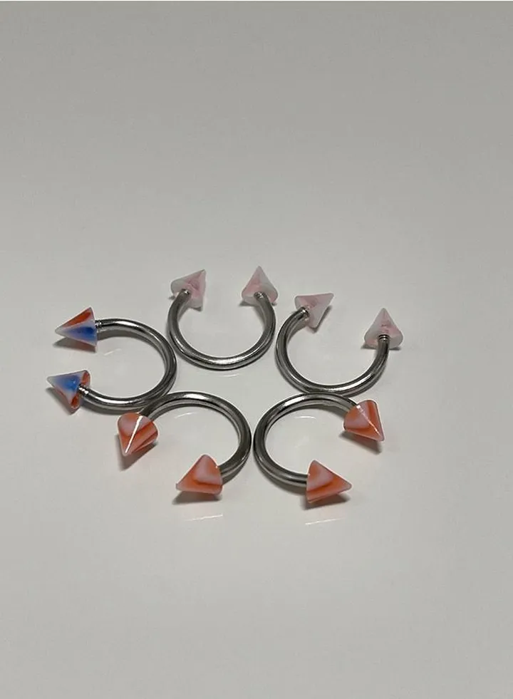 5 pieces of body piercing accessories, modern stainless steel nose earrings to decorate the nose