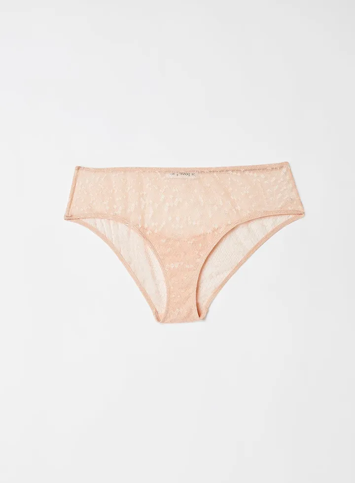 Snake Lace Briefs Dark Pink