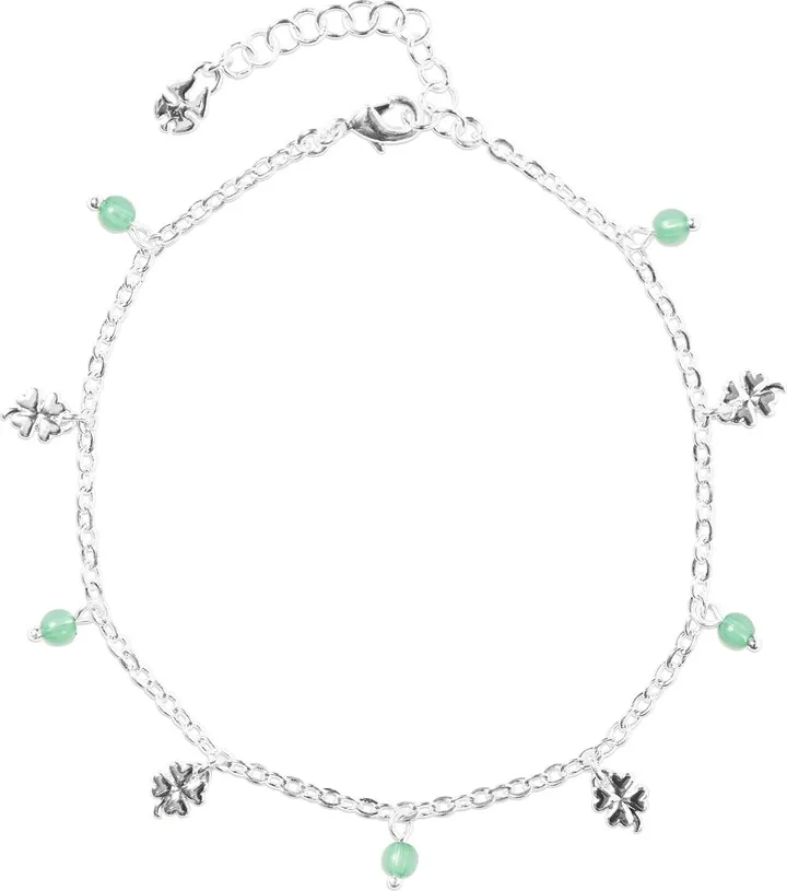 Lucky Brand Turquoise and Clover Anklet
